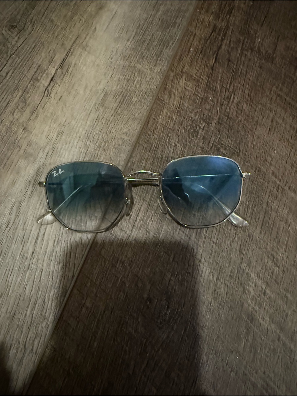 Ray-Ban Sunglasses with Blue Gradient Lenses
